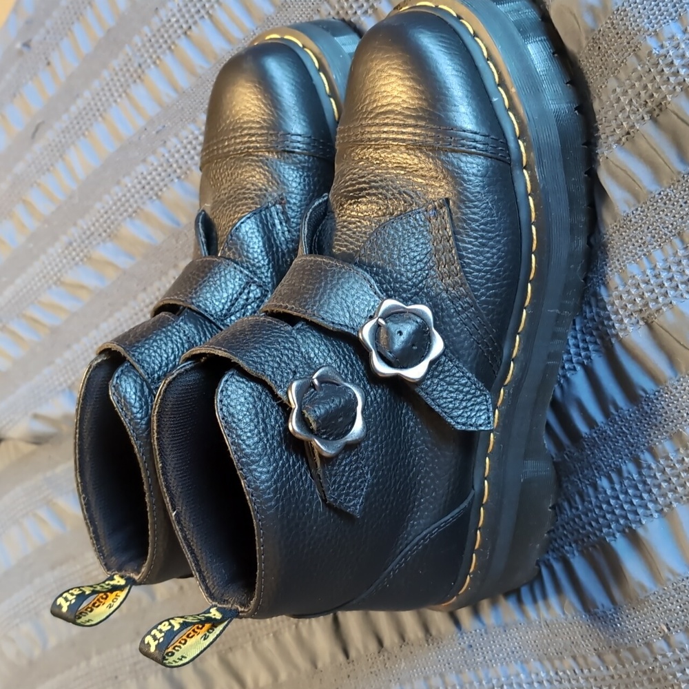 Flower Buckle Doc Martens